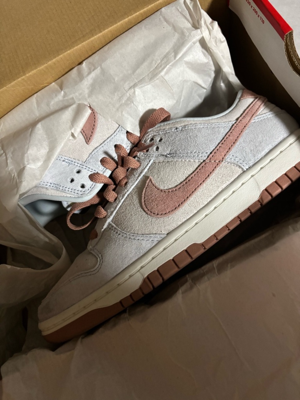 Nike Red and White Shoe Box with Label